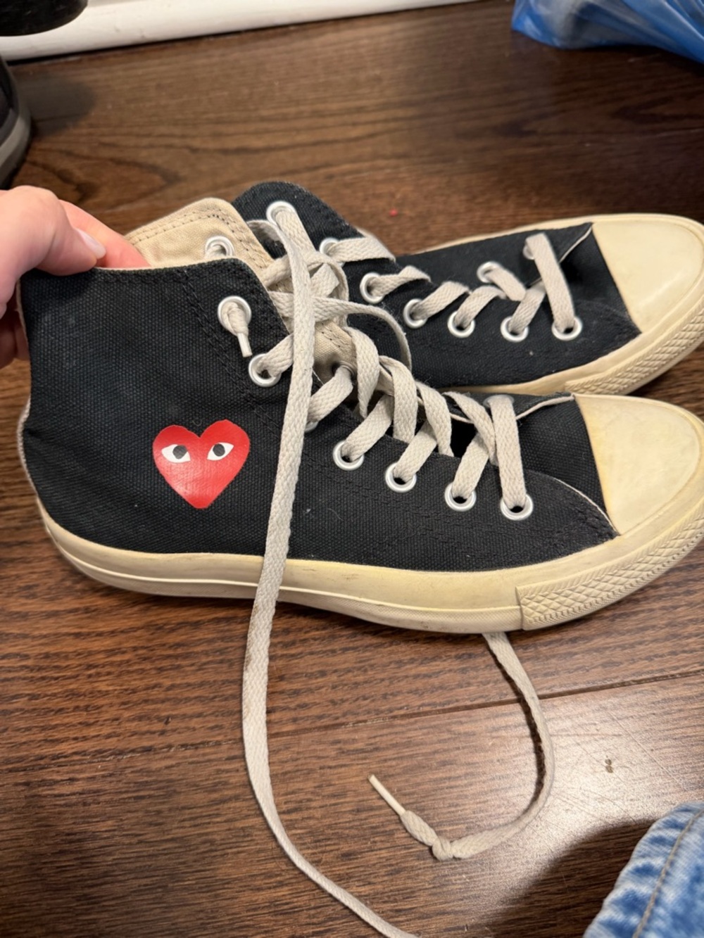 Comme des Garçon x Converse high top sneakers